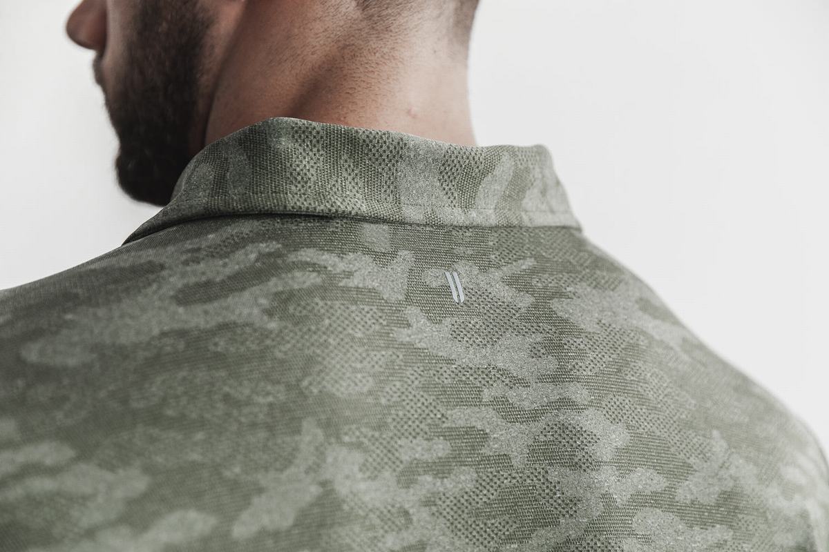 Nobull Lightweight Textured Polo Men's T Shirts Camo | Australia (SO3459)